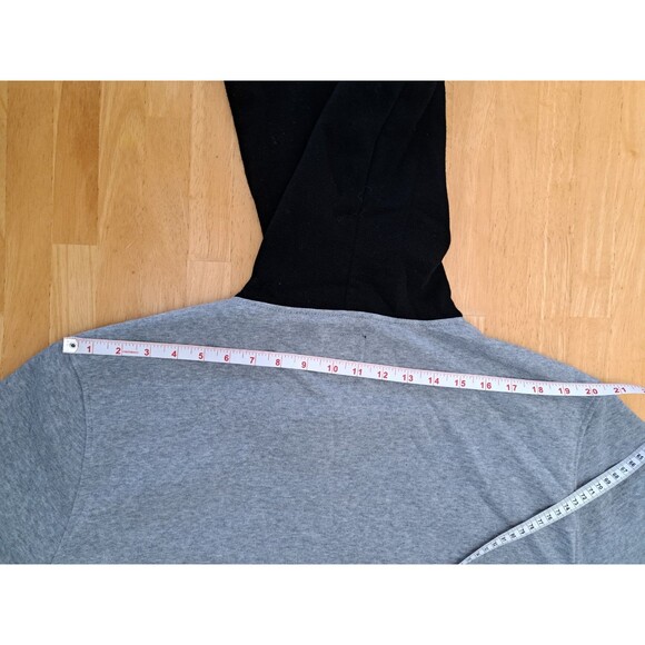 VTG Akademiks Hoodie Sweatshirt Black Gray Yellow Y2K Missing Drawstring 2XL - Picture 9 of 12